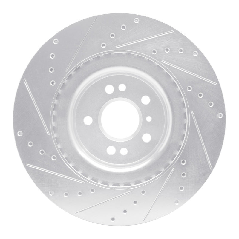 DFC 13-19 Mercedes-Benz GLE400 Front Right Drilled & Slotted Silver Brake Rotor