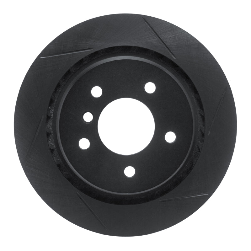 R1 95-99 BMW M3 E36 Rear Left Slotted Black Brake Rotor