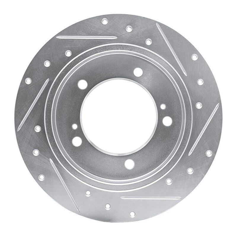 R1 83-98 Chevrolet Tracker Front Right Drilled & Slotted Silver Brake Rotor