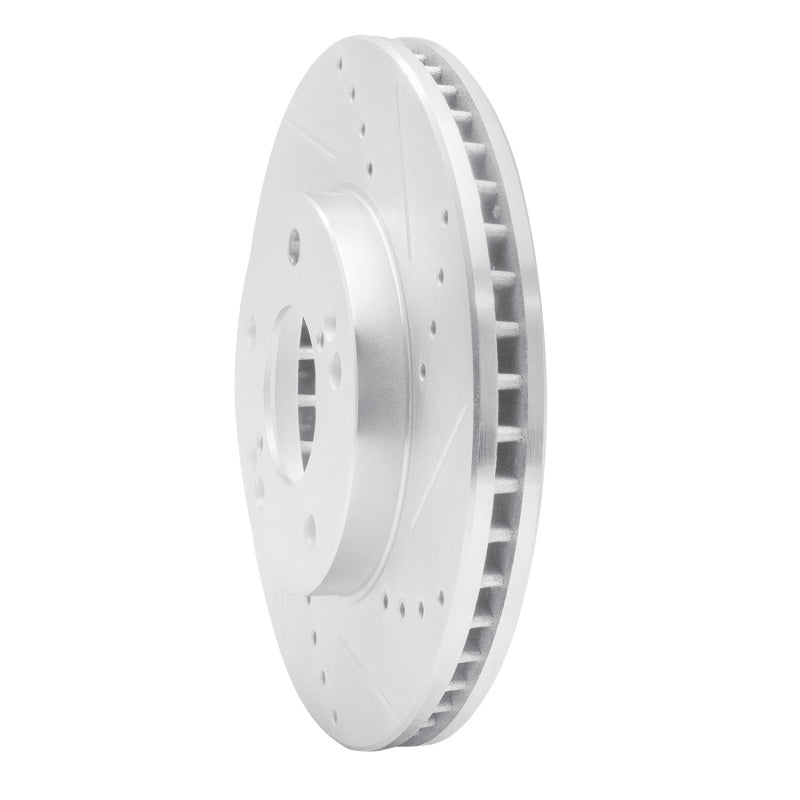 DFC 01-03 Hyundai XG300 Front Right Drilled & Slotted Silver Brake Rotor