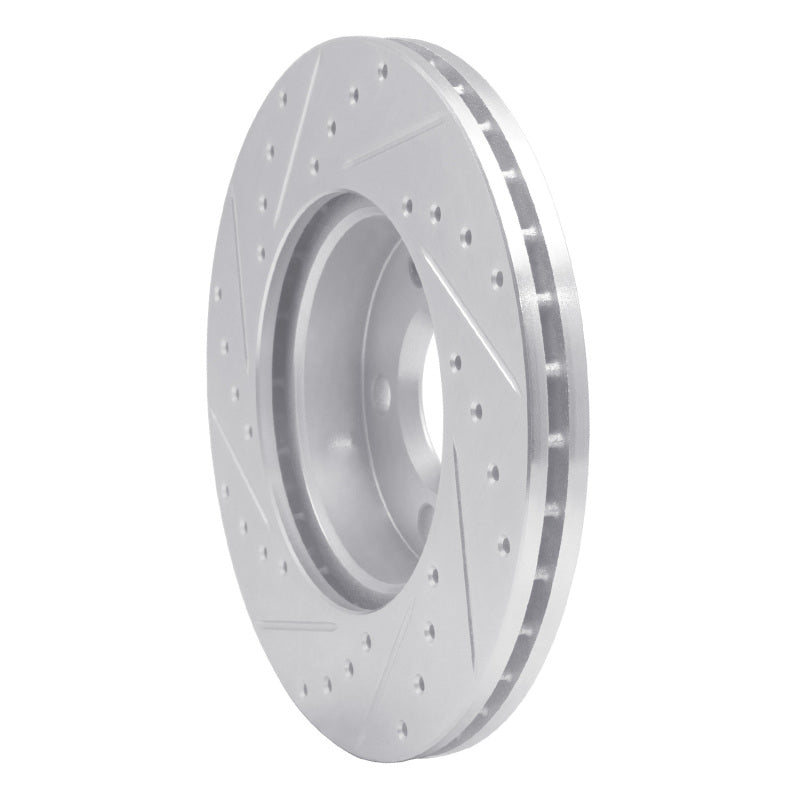 R1 96-00 Volkswagen EuroVan Front Right Drilled & Slotted Silver Brake Rotor