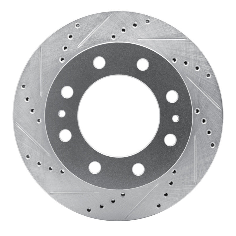 DFC 85-89 Chevrolet P30 Front Left Drilled & Slotted Silver Brake Rotor