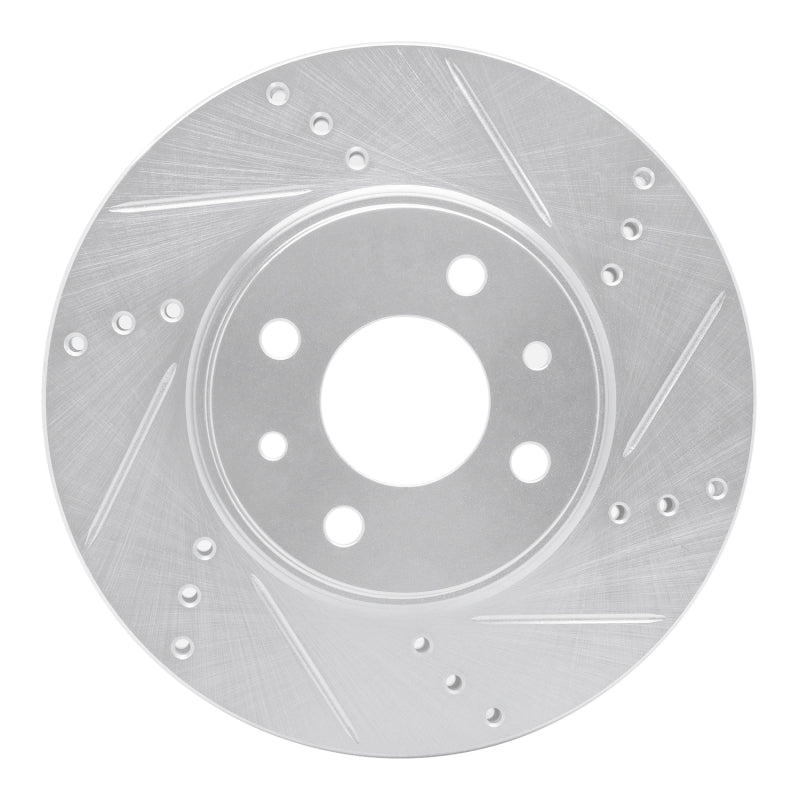 R1 09-19 Dodge Vision (Mexico) Front Right Drilled & Slotted Silver Brake Rotor