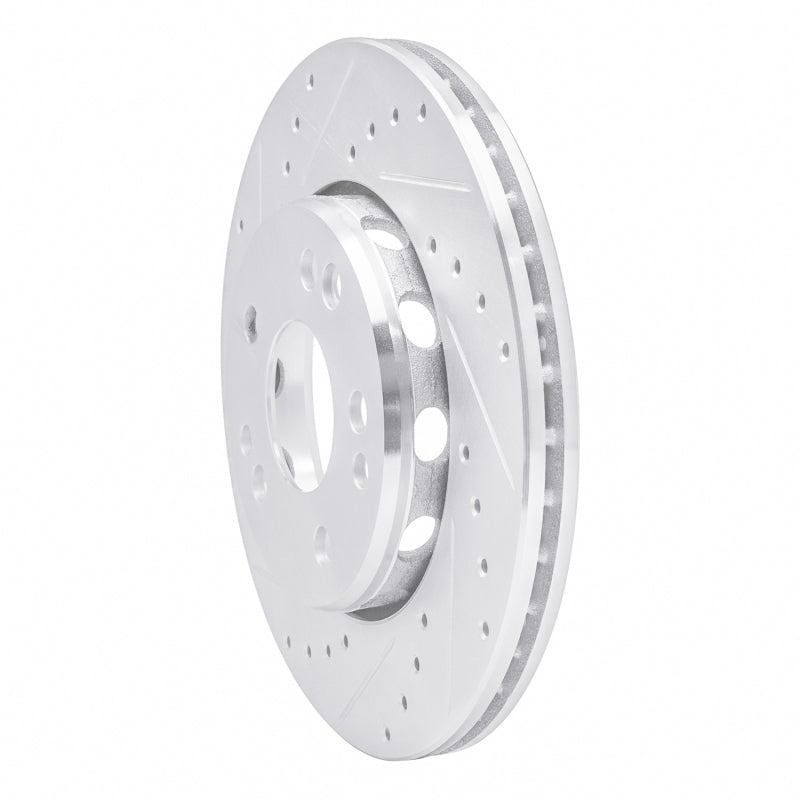 DFC 90-92 Mercedes-Benz 300TE Front Left Drilled & Slotted Silver Brake Rotor