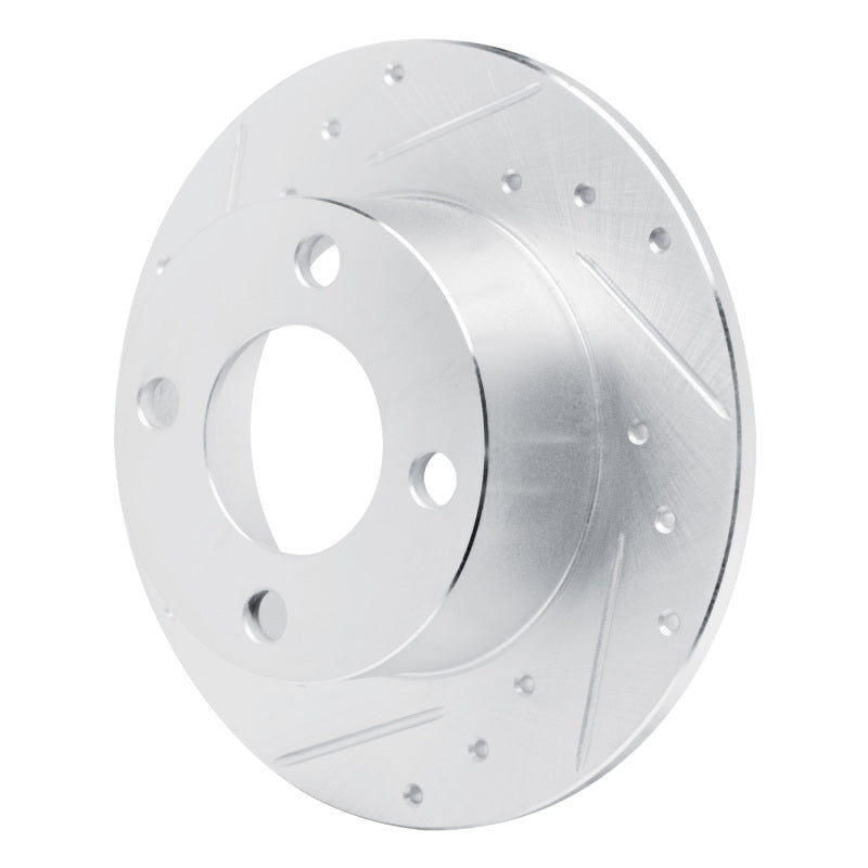 DFC 89-91 Audi 100 Rear Left Drilled & Slotted Silver Brake Rotor