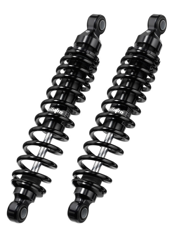 Bitubo WMB0 Twinshocks Adjustable: Spring Preload, Length 326mm, Dark Edition