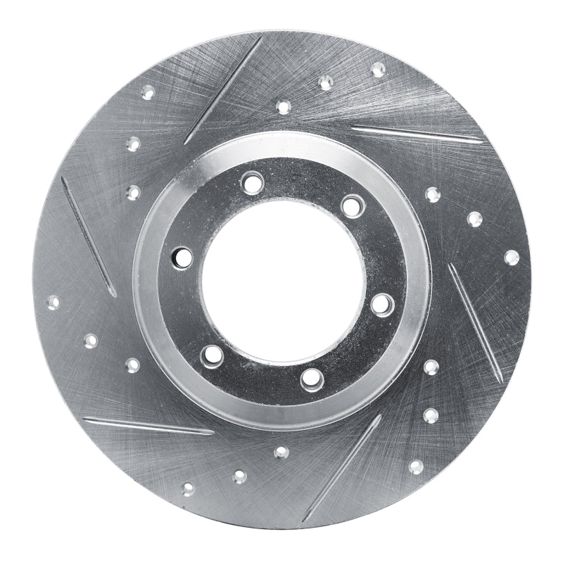 R1 78-83 Chevrolet Luv Front Left Drilled & Slotted Silver Brake Rotor