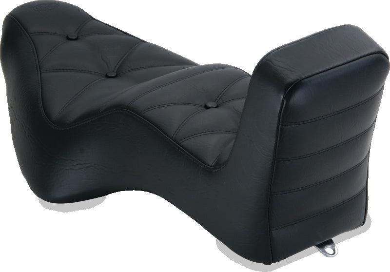 Mustang 08-21 HD Electra Glide,Rd Glide,Rd King,Str Glide Driver Backrest - Black w/ Red Stitching
