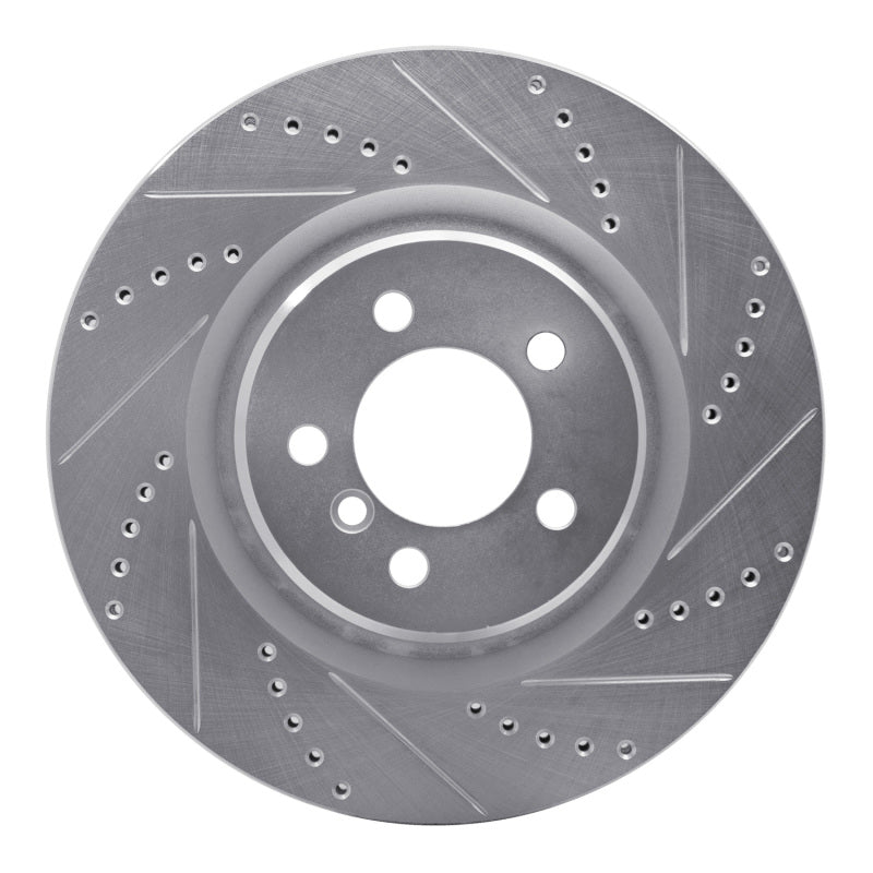 DFC 06-12 Land Rover Range Rover Front Right Drilled & Slotted Silver Brake Rotor