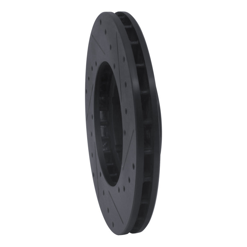 R1 87-88 Toyota Pickup Front Left Drilled & Slotted Black Brake Rotor