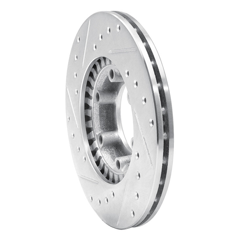 R1 81-87 Dodge Raider Front Right Drilled & Slotted Silver Brake Rotor
