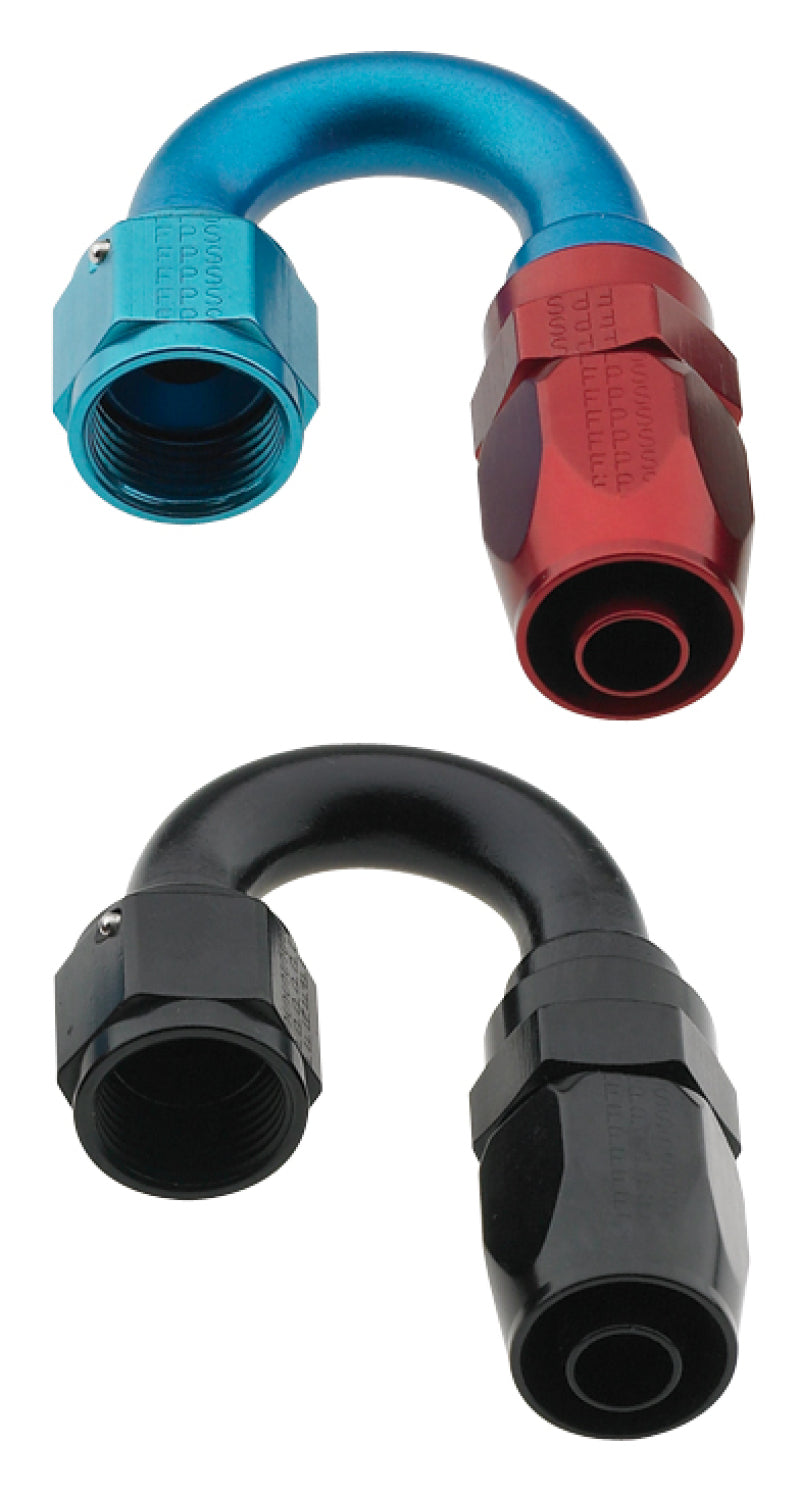 Fragola -8AN x 180 Degree Pro-Flow Hose End - Blue/Red