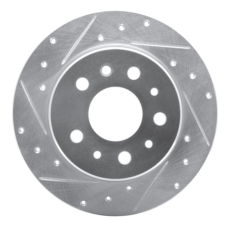 R1 61-91 Mercedes-Benz 230 Rear Left Drilled & Slotted Silver Brake Rotor