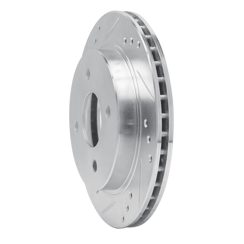 R1 95-04 Ford CONTOUR Rear Left Drilled & Slotted Silver Brake Rotor
