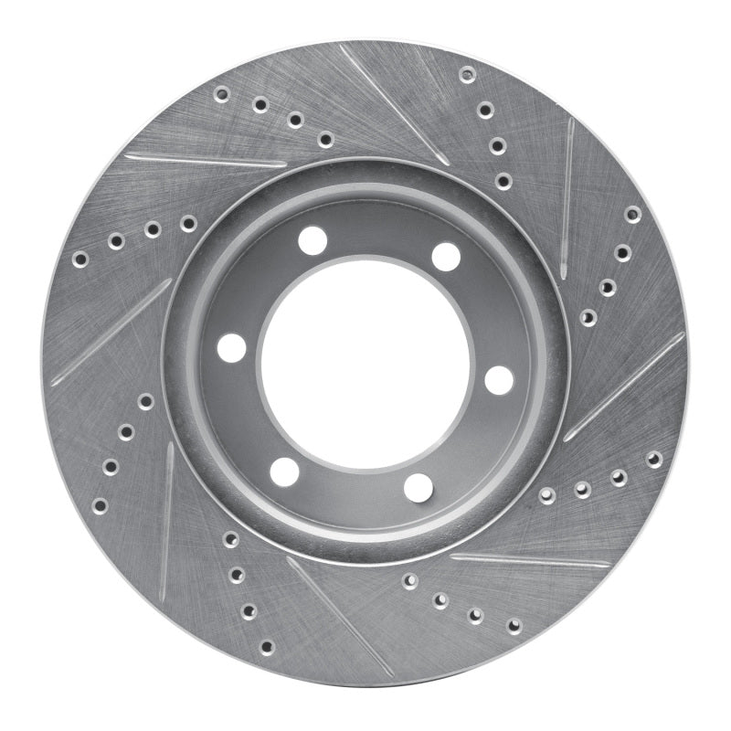DFC 00-07 Toyota Tundra Front Left Drilled & Slotted Silver Brake Rotor
