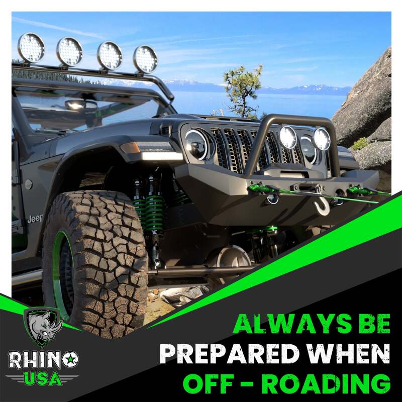 Rhino USA 3/4In D-Ring Shackle Set (2-Pack)(Green)