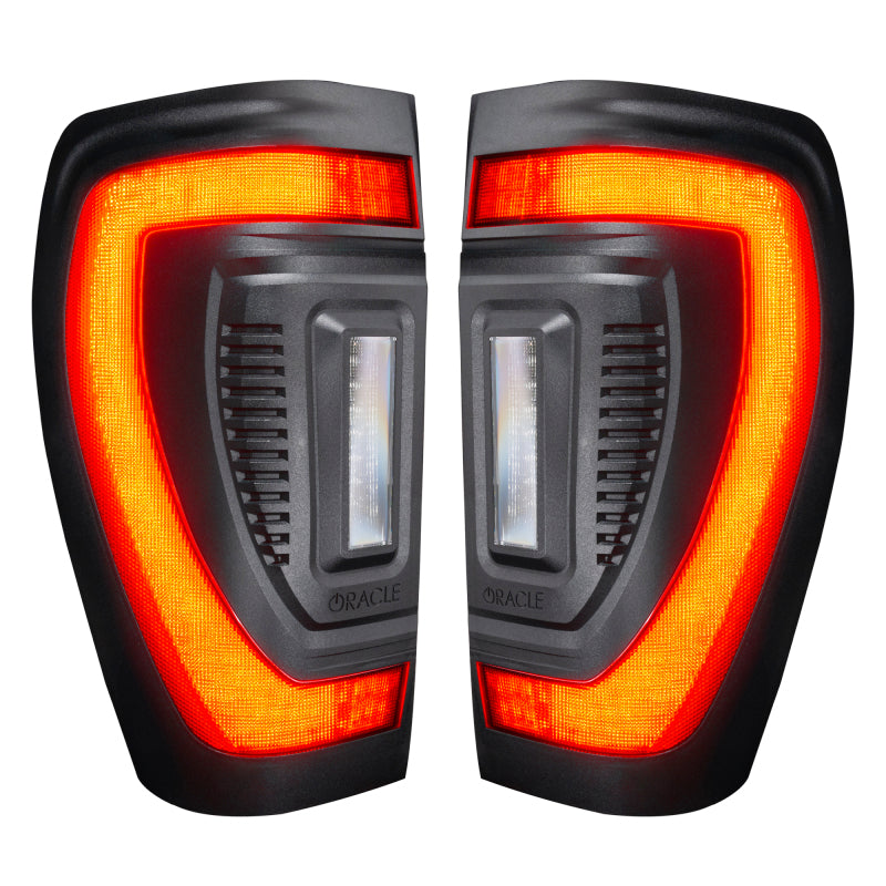 Oracle 19-23 GMC Sierra Black Series Flush Style LED Tail Lights - Factory Halogen