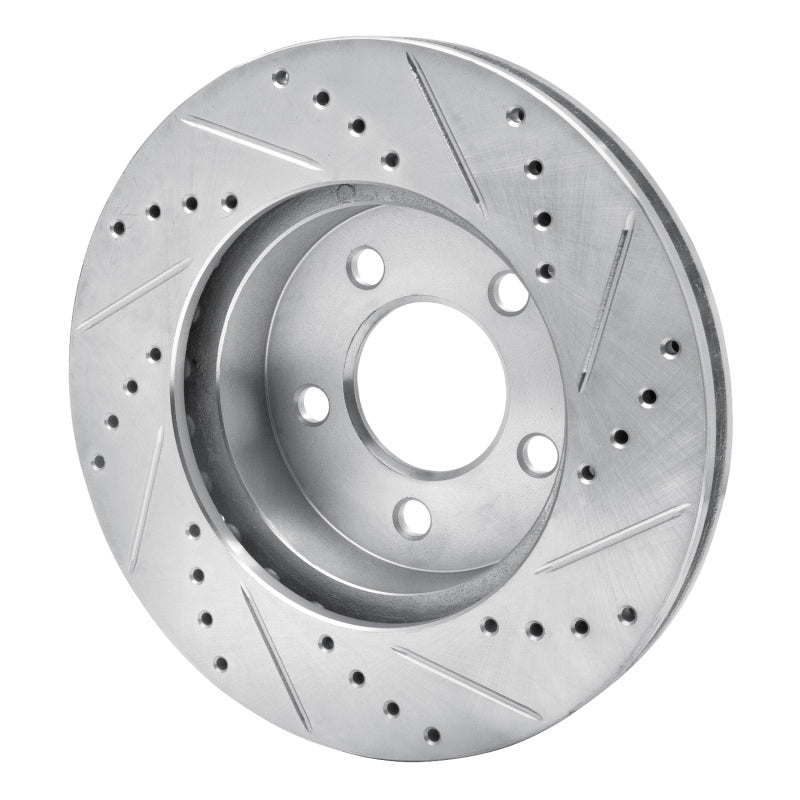 DFC 02-07 Jeep Liberty Front Left Drilled & Slotted Silver Brake Rotor