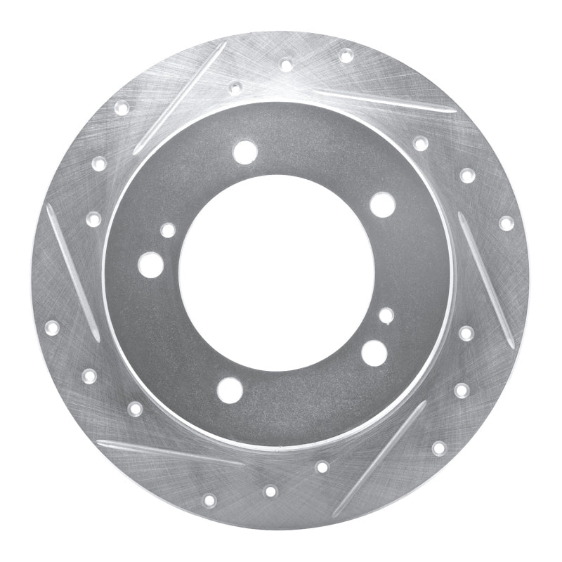 R1 83-98 Chevrolet Tracker Front Right Drilled & Slotted Silver Brake Rotor
