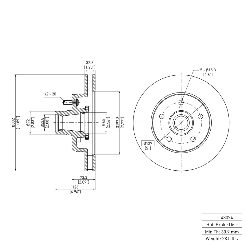 R1 93-95 Chevrolet G20 Front Brake Rotor