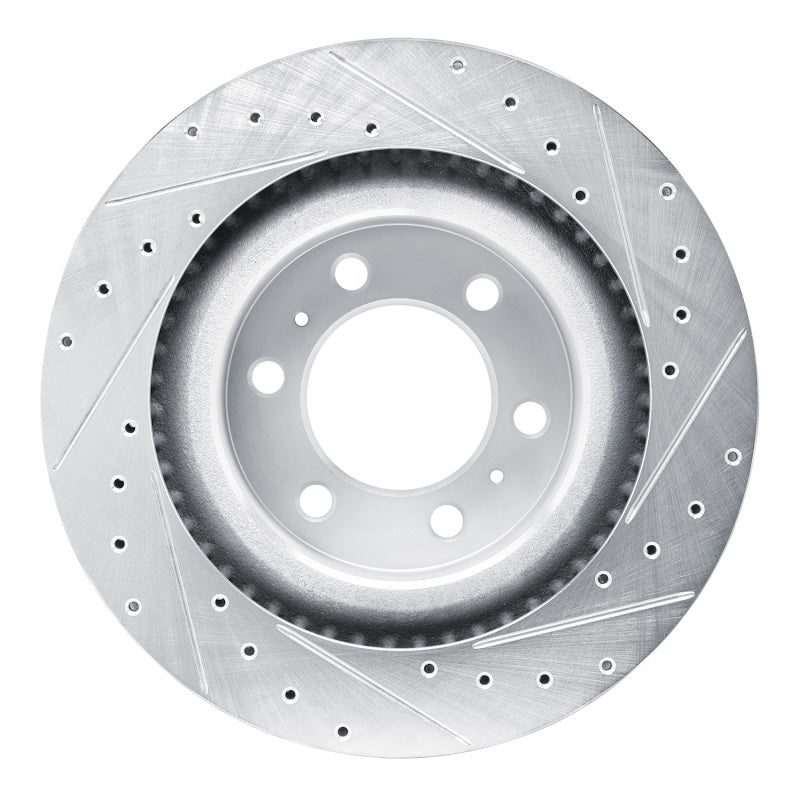 DFC 22-25 Lexus GX550 Front Left Drilled & Slotted Silver Brake Rotor