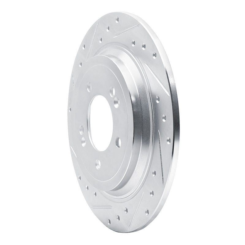 DFC 17-25 Hyundai Nexo Rear Left Drilled & Slotted Silver Brake Rotor