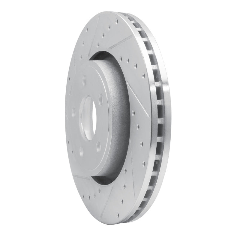 R1 11-25 Dodge Durango Front Left Drilled & Slotted Silver Brake Rotor