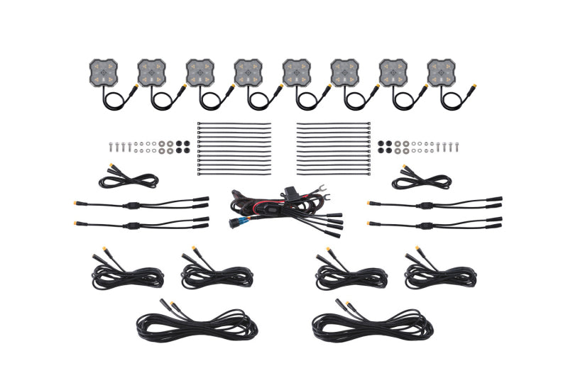 Diode Dynamics Rock Light -Amber/White - M8 8-Pack
