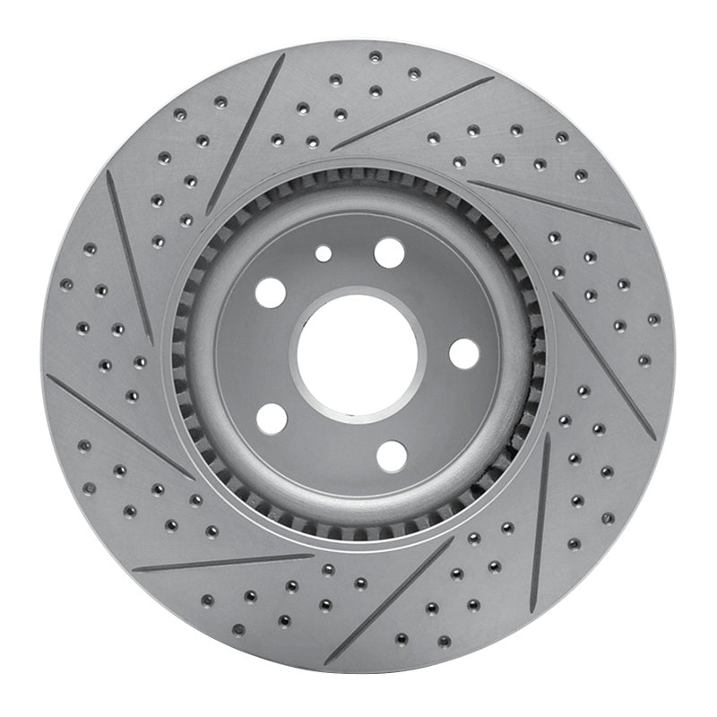 R1 08-17 Cadillac Cts Front Right Drilled & Slotted Geo-Carbon Rotor