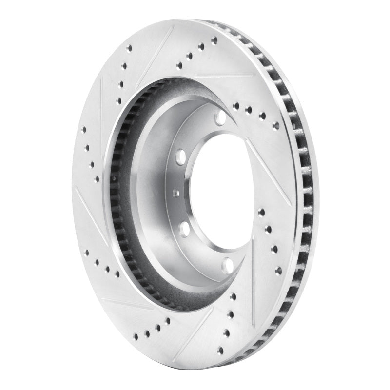 DFC 05-23 Toyota Tacoma Front Right Drilled &amp; Slotted Silver Brake Rotor