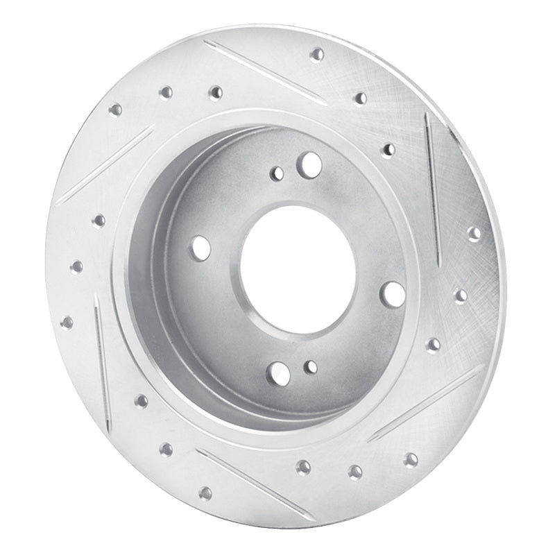 R1 82-88 Nissan 200SX Rear Left Drilled & Slotted Silver Brake Rotor
