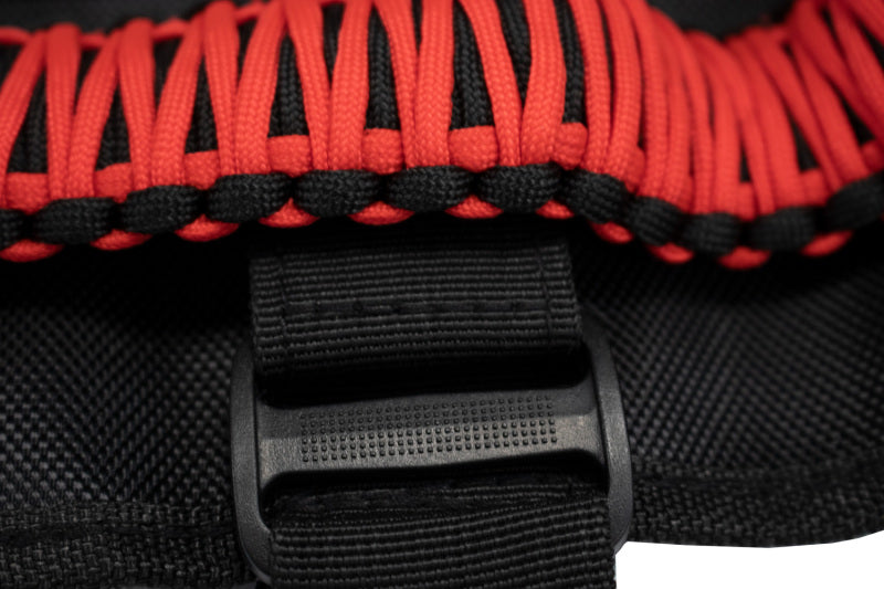Fishbone Offroad Paracord Grab Handles w/Three Straps Red