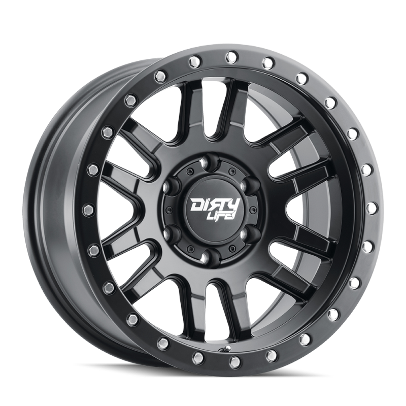 Dirty Life 9309 Canyon Pro 17x9/5x127 BP/-12mm Offset/71.5mm Hub Matte Black Wheel - Not Beadlock