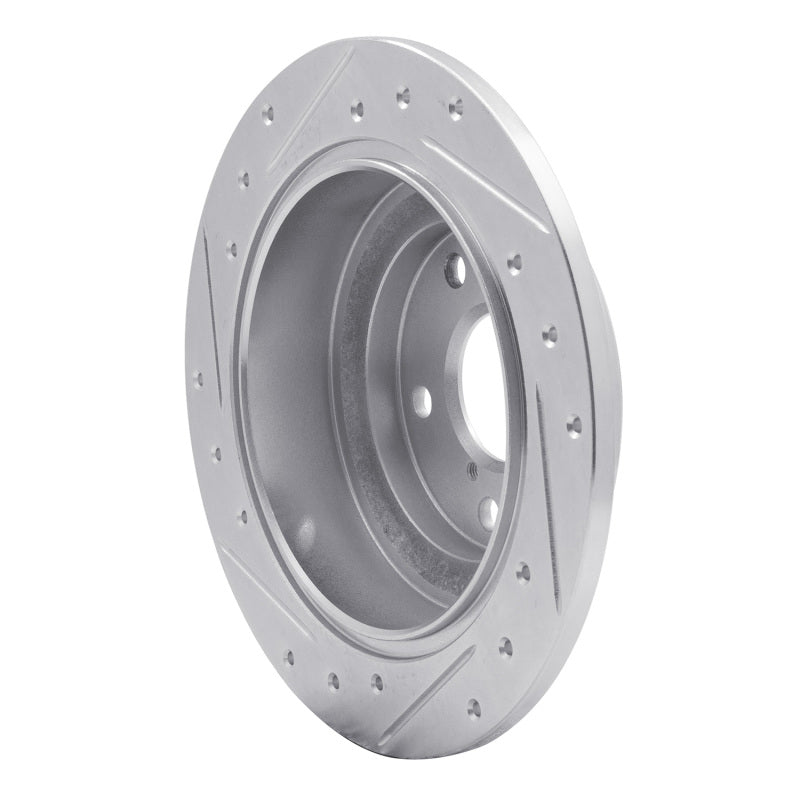 R1 90-08 Saab 9-2X Rear Right Drilled & Slotted Silver Brake Rotor