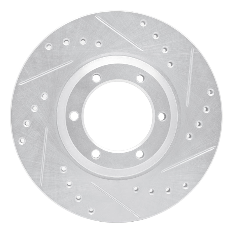 R1 84-87 Isuzu Pickup Front Right Drilled & Slotted Silver Brake Rotor