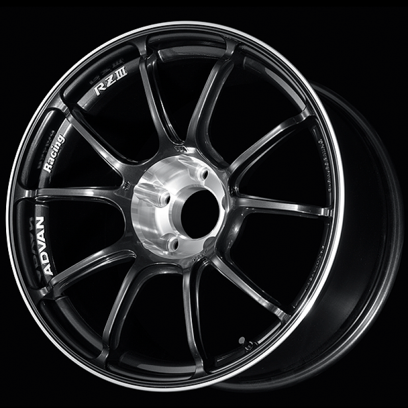 Advan RZIII 18x9.5 / +35 Offset / 5x114.3 BC / 73mm Bore / Black Gun Metallic & Diamond Cut