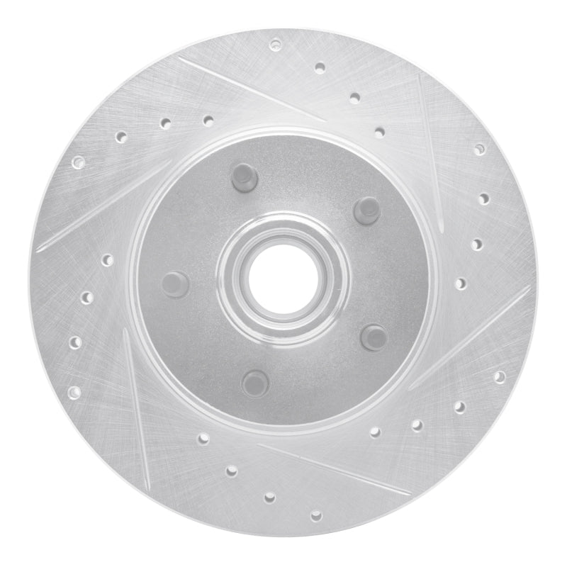 R1 95-11 Ford Ranger (USA/Canada) Front Right Drilled & Slotted Silver Brake Rotor