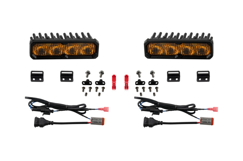 Diode Dynamics 2022-2026 Toyota Tundra Fog SS6 Sport LED Kit Yellow 3000K