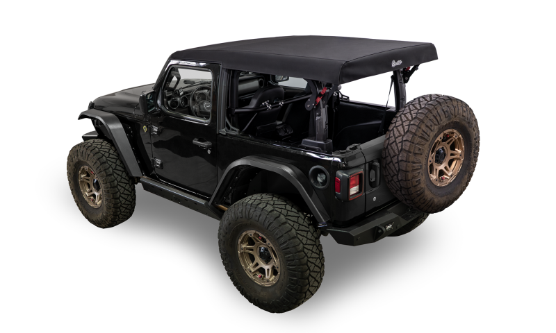 Bestop 18-26 Jeep Wrangler JL 2-Door Supertop Glide (Squareback Premium Black Twill)