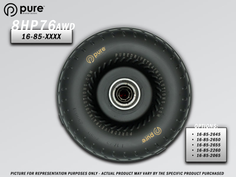 Pure Drivetrain 8HP76 High Performance Billet Race Torque Converter - 26/50 Stator - AWD