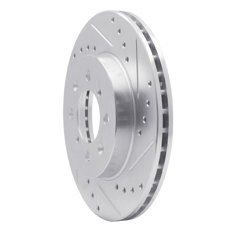 R1 84-85 Toyota Van Front Right Drilled & Slotted Silver Brake Rotor