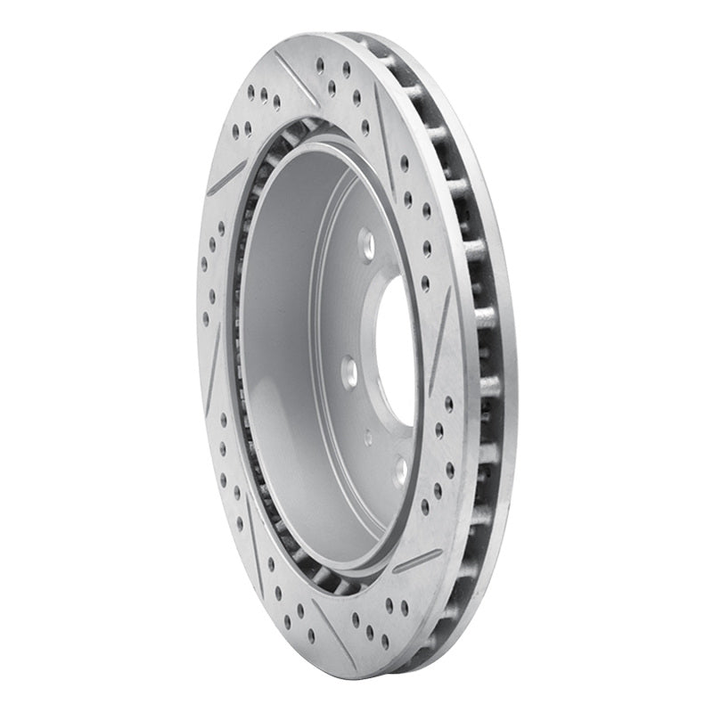R1 03-11 Cadillac Cts Rear Left Drilled & Slotted Geo-Carbon Rotor