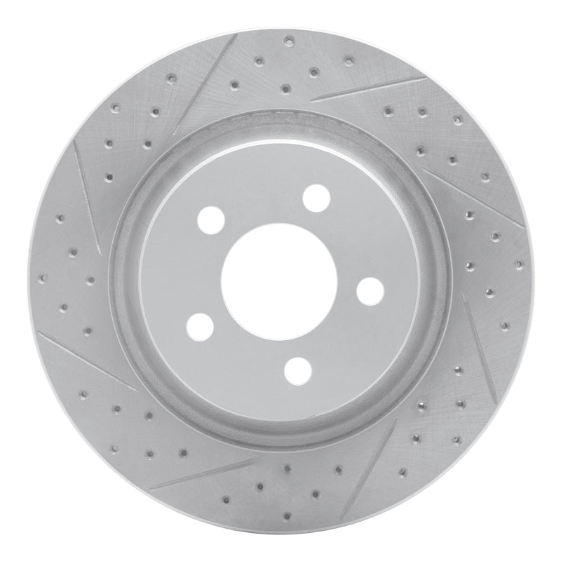 R1 11-12 Jeep Liberty Front Left Drilled & Slotted Geo-Carbon Rotor