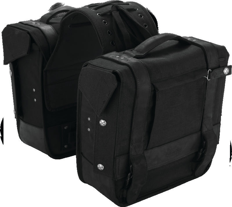 Burly Brand Throw-over Saddlebag - Black