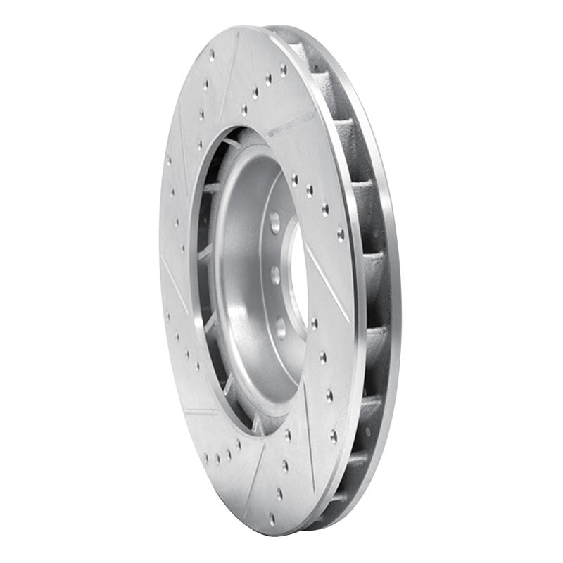 R1 95-02 BMW M3 Left Front Drilled & Slotted Silver Brake Rotor
