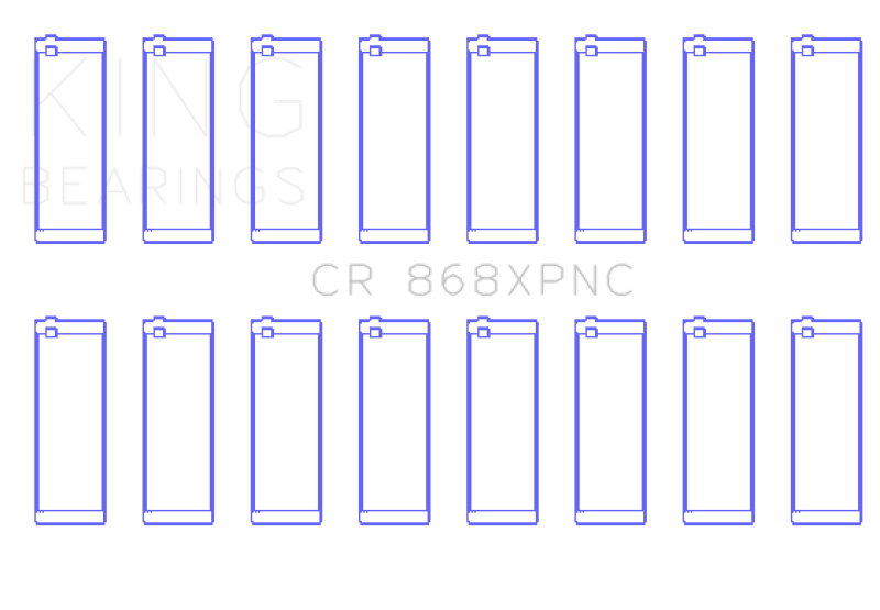 King Engine Bearings Ford V8 4.6L/5.4L SOHC Coated (Size .026) Connecting Rod Bearings (Set of 8)