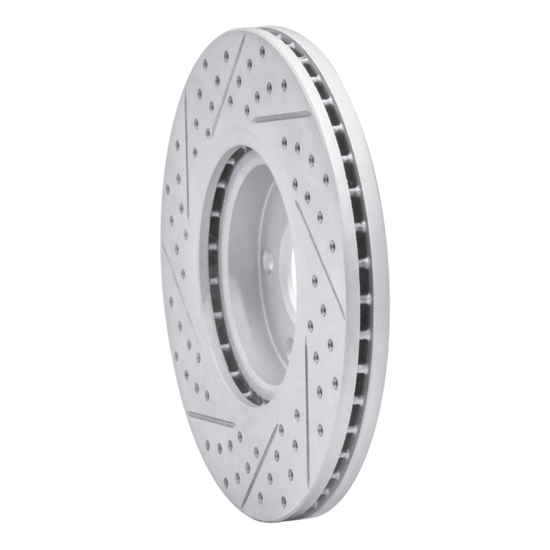 R1 03-23 Infiniti FX35 Front Right Drilled & Slotted Geo-Carbon Rotor