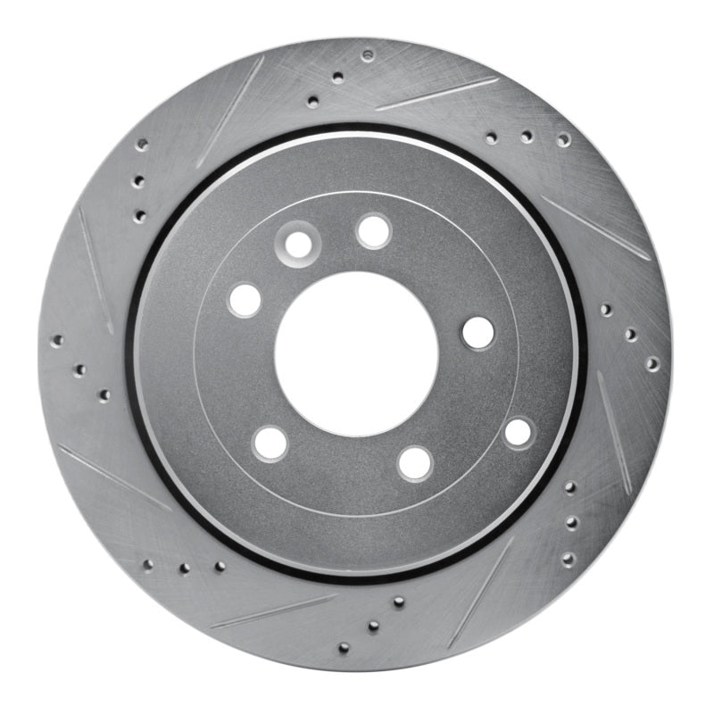 DFC 05-07 Land Rover LR3 Rear Left Drilled & Slotted Silver Brake Rotor