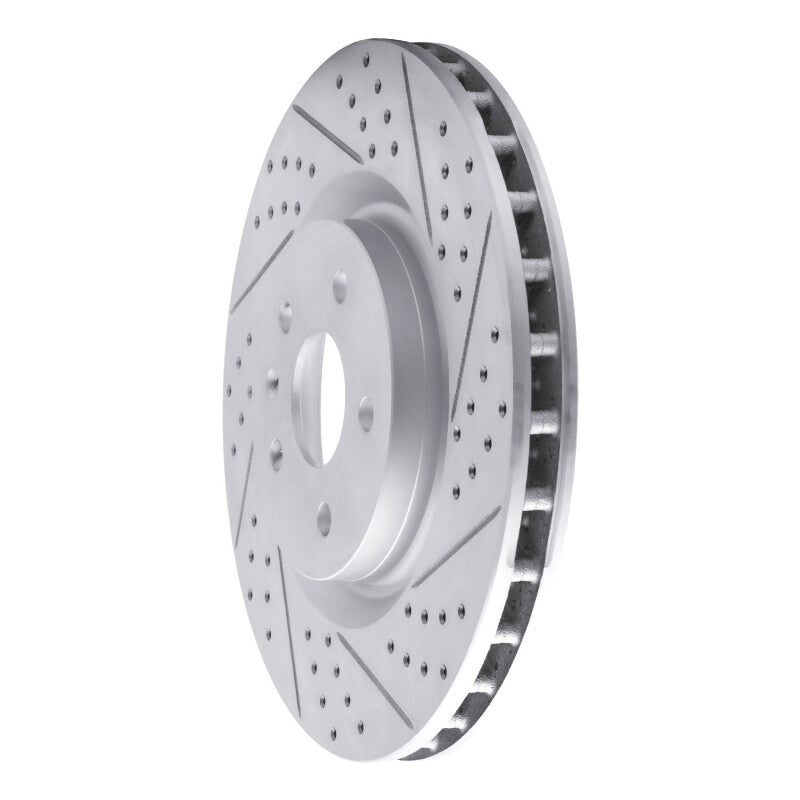 R1 09-17 Buick Regal Front Right Drilled & Slotted Geo-Carbon Rotor