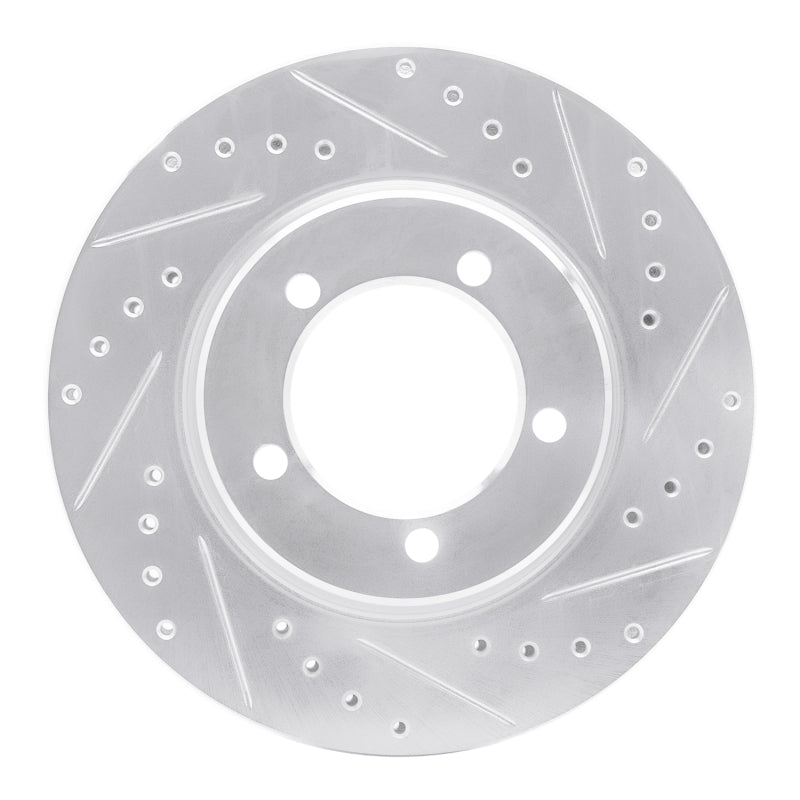 R1 67-70 Chevrolet Impala Front Right Drilled & Slotted Silver Brake Rotor